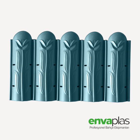 Lale Desenli Peyzaj Sınırlayıcı Yeşil Renk