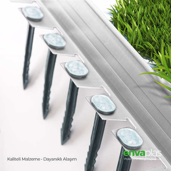 Alüminyum Renk Çim Sınırlayıcı Uygulama